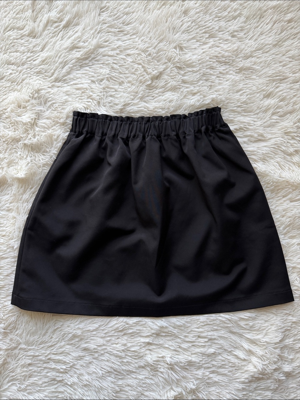 EUC FRNCH Black Elastic-Waist Mini Skirt